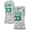 Larry Bird Boston Charming Celtics Women's 1985 Doodle Swingman Jersey White