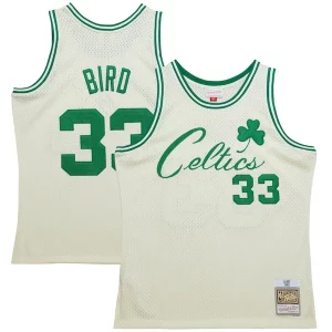Larry Bird Boston Prime Celtics Chainstitch Swingman Jersey Cream