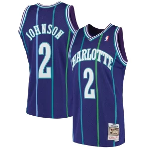 Larry Johnson Charlotte Hornets 1994/95 Hardwood Premium Classics Swingman Jersey Purple