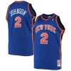 Larry Johnson New York Knicks 1998/99 Big & Stylish Tall Hardwood Classics Swingman Jersey Blue