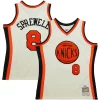 Latrell Sprewell New Incontournable York Knicks Chainstitch Swingman Jersey Cream