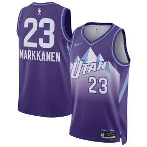 Lauri Markkanen Utah Jazz Nike Unisex 2024/25 Swingman Player Jersey City Edition Purple Vibrant