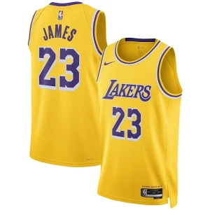 LeBron Commémoratif James Los Angeles Lakers Nike Unisex Swingman Jersey Association Edition Gold