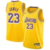 LeBron Distingué James Los Angeles Lakers Nike Youth Swingman Jersey Icon Edition Gold