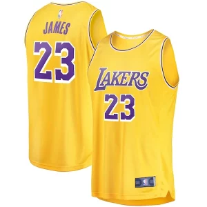 LeBron Éclatant James Los Angeles Lakers Youth Fast Break Player Jersey Icon Edition Gold