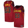 LeBron James Bold Cleveland Cavaliers Nike Swingman Player Jersey Icon Edition Wine