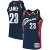 LeBron James Cleveland Cavaliers Gracieux Hardwood Classics Swingman Jersey Navy