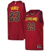 LeBron James Cleveland Cavaliers Nike Authentic Player Jersey Icon Distingué Edition Wine
