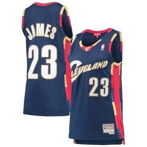 LeBron James Cleveland Cavaliers Women's Hardwood Classics Authentique Swingman Jersey Navy