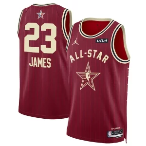LeBron James Jordan Brand Unisex 2024 NBA All Star Game Tendance Swingman Jersey Crimson