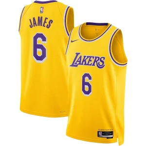 LeBron James Los Angeles Lakers Nike Unisex Swingman Élégant Jersey Icon Edition Gold