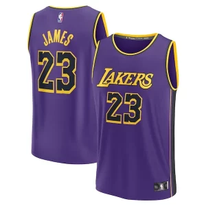 LeBron James Los Angeles Lakers Youth Fast Break Replica Player Jersey Unique Statement Edition Purple