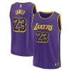LeBron James Los Élégant Angeles Lakers 2022/23 Fast Break Replica Jersey Statement Edition Purple
