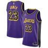 LeBron James Personalisable Los Angeles Lakers Jordan Brand Unisex Swingman Jersey Statement Edition Purple
