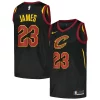 LeBron James Stylish Cleveland Cavaliers Nike Swingman Player Jersey Statement Edition Black