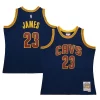 LeBron Vibrant James Cleveland Cavaliers 2015/16 Hardwood Classics Swingman Jersey Navy