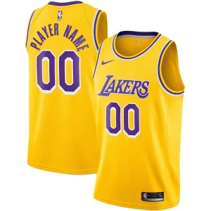 Los Angeles Lakers Nike 2020/21 Swingman Custom Refiné Jersey Icon Edition Gold