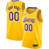 Los Angeles Lakers Nike Custom Swingman Jersey Gold Icon Edition Exclusif