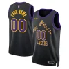 Los Angeles Lakers Nike Unisex 2023/24 Custom Swingman Jersey Black Exquisite City Edition