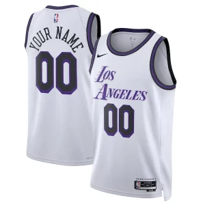 Los Angeles Lakers Nike Unisex Collectible 2022/23 Swingman Custom Jersey City Edition White