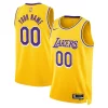 Los Vibrant Angeles Lakers Nike Unisex Swingman Custom Jersey Gold Icon Edition
