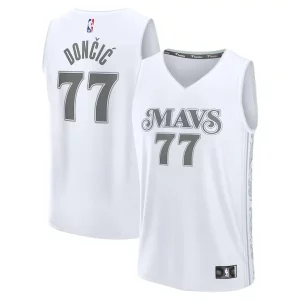 Luka Dončić Dallas Mavericks Youth 2024/25 Fast Break Player Jersey City Edition Personalisable White