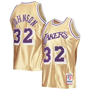 Magic Johnson Los Angeles Lakers 75th Anniversary 1984/85 Hardwood Magnifique Classics Swingman Jersey Gold