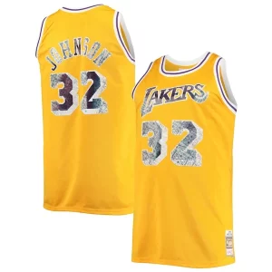 Magic Johnson Los Angeles Lakers Big & Tall 1984/85 NBA 75th Anniversary Diamond Swingman Luxueux Jersey Gold