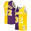 Magic Johnson Los Angeles Lakers Tendance Hardwood Classics 1984/85 Split Swingman Jersey Purple/Gold