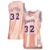 Magic Johnson Los Angeles Lakers Women's 75th Anniversary Rose Gold 1984 Swingman Jersey Notable Pink