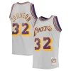 Magic Johnson Los Angeles Stylish Lakers 1984 85 Hardwood Classics Reload 2.0 Throwback Swingman Jersey Gray