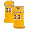 Magic Johnson Los Notable Angeles Lakers Women's 1984/85 Hardwood Classics Swingman Jersey Gold
