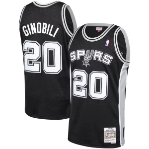 Manu Ginobili San Antonio Spurs 2002 03 Hardwood Classics Player Swingman Jersey Confortable Black