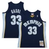 Marc Gasol Memphis Gracieux Grizzlies 2008/09 Hardwood Classics Swingman Throwback Jersey Navy