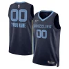 Memphis Grizzlies Nike Authentique Unisex Swingman Custom Jersey Navy Icon Edition