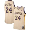 Men's Los Angeles Lakers Exquisite Kobe Bryant Gold 2008 09 Hardwood Classics Authentic Player Jersey