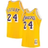 Men's Los Angeles Lakers Notable Kobe Bryant Gold 2007 Hardwood Classics Authentic Jersey