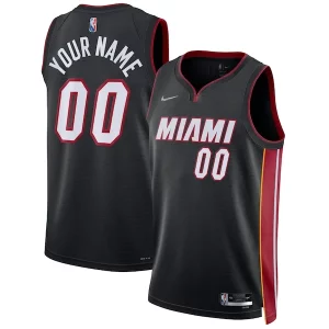Miami Heat Nike 2021/22 Notable Diamond Swingman Custom Jersey Icon Edition Black