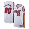 Miami Heat Nike Unisex Swingman Custom Jersey White Association Captivant Edition