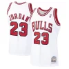 Michael Uniques Jordan Chicago Bulls 1997/98 Hardwood Classics Authentic Jersey White/Black/Scarlet
