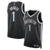 Mikal Bridges Brooklyn Nets Nike Unisex Swingman Jersey Icon Élégant Edition Black
