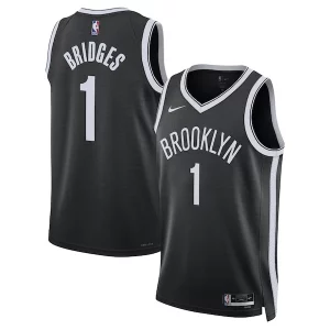 Mikal Bridges Brooklyn Nets Nike Unisex Swingman Jersey Icon Élégant Edition Black
