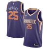 Mikal Bridges Phoenix Suns Nike Youth Swingman Jersey Icon Edition Purple/White Luxueux
