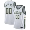 Milwaukee Bucks Élégant Nike 2020/21 Swingman Custom Jersey Association Edition White