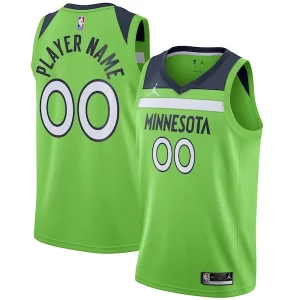 Minnesota Timberwolves Jordan Brand Swingman Custom Jersey Statement Edition Green Éclatant