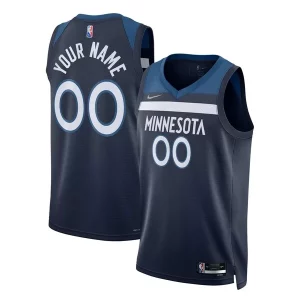 Minnesota Timberwolves Nike 2021/22 Diamond Swingman Custom Jersey Icon Exclusif Edition Navy