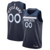 Minnesota Timberwolves Nike Swingman Luxueux Custom Jersey Navy Icon Edition