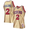 Moses Malone Philadelphia 76ers Sophistiqué 75th Anniversary 1982/83 Hardwood Classics Swingman Jersey Gold