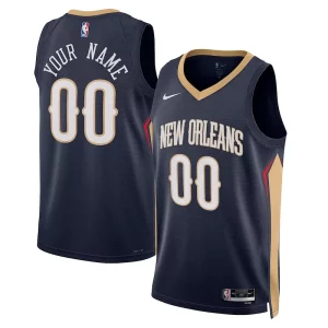 New Orleans Exclusif Pelicans Nike Unisex 2022/23 Swingman Custom Jersey Navy Icon Edition