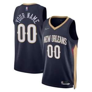 New Orleans Notable Pelicans Nike 2021/22 Diamond Swingman Custom Jersey Icon Edition Navy